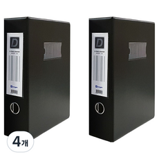 Youngoh 高週波D型環活頁夾 3孔 A4 7cm, 4個, 黑色