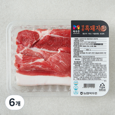 목우촌 명품 흑돼지 전지 구이용 (냉장), 300g, 6개