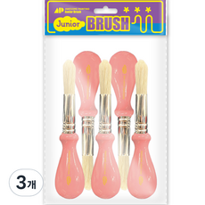 어썸페인팅 이지그립 주니어 붓 BABY PINK 5p, 3개, 125mm
