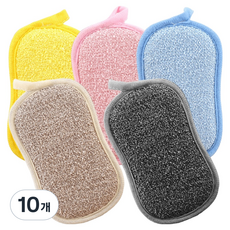 casa life 超細纖維雙面菜瓜布 隨機出貨, 10個, 1入