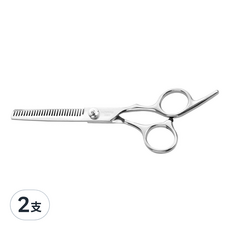 專業修剪美容剪刀-牙剪,2支 ,銀色