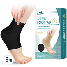 BLUEANT X型繃帶保濕足貼 黑色, 2入, 3個