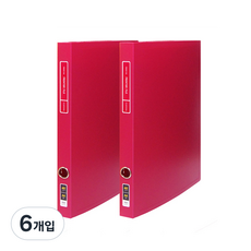 노블 프론티어 프리미엄 A4 40매 D링화일 3공, 빨강, 6개입