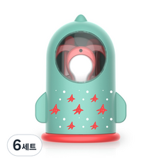 고나비 유아 손톱깎이 세트 선물용, 로켓, 6세트