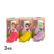 Tomini 兒童公主水性指甲油, D組合(紫色狂熱, 黃色, 櫻桃粉), 3個