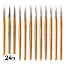 HWAHONG 華虹 細筆刷 345R, 0號, 24個