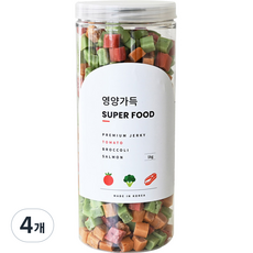 제로랩스 강아지 영양가득 져키, 혼합맛(토마토/브로콜리/연어), 1kg, 4개