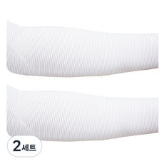 인콘트로 스트라이프 쿨토시 양손착용, 화이트, 2세트