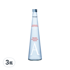 ANDES MOUNTAIN WATER 安地斯山水 氣泡天然雪山泉水, 750ml, 3瓶