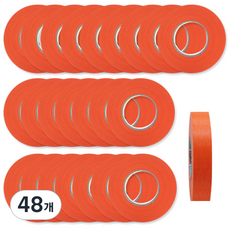 OON 마스킹테이프 빨간색 12mm, 48개