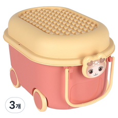 ing 多功能可愛收納箱, 3個, 粉紅鹿