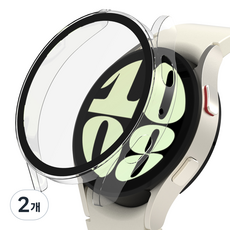 rorentech Galaxy Watch 手錶殼 全覆蓋 螢幕保護 鋼化玻璃, 透明, 2個