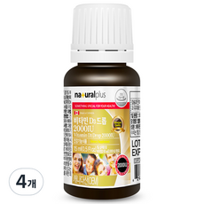 내츄럴플러스 비타민D3 드롭 2000IU, 4개, 15ml