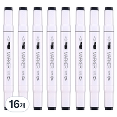 M&G STATIONERY 晨光文具 雙面雙頭麥克筆 黑色, 1色, 16個