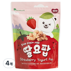 또또맘 유아용 콘스낵 딸요팝, 혼합맛(딸기/요거트), 25g, 4개