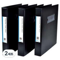 에코청운 흑색 고주파 D링 바인더 3cm + 5cm + 7cm 세트, 혼합색상, 2세트