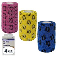 POVIS 그림자가점착밴드 10cm x 2m 3종 세트, 4세트