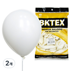 비케이라텍스 일반풍선 30cm 50p, 화이트, 2개