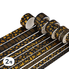 Deisoy Like 重點裝飾膠帶 2m, 2個, 金色森林