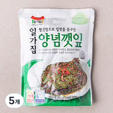 일가집 양념깻잎, 5개, 500g