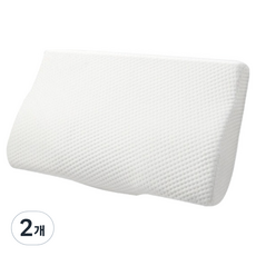 컴피크 목편한 3D 메모리폼 경추배게 + 커버 세트, 아이보리, 2개