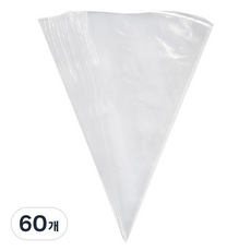 베스톰 삼각비닐짤주머니 40cm, 투명, 60개