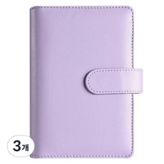마다꾸미 현금 챌린지 다이어리 A6 바인더 6공, 퍼플, 3개