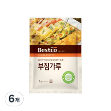베스트코 부침가루, 6개, 1kg