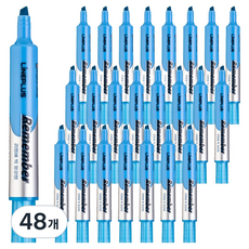 라인플러스 리멤버 빅 대용량 형광펜, 파란색, 48개