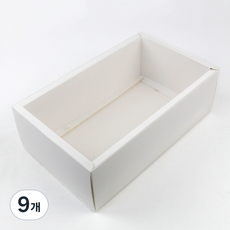 아이엔피 투명 슬리브 기프트상자 24호 24.5 x 14 x 8.5 cm, 화이트, 9개