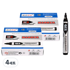 블루마토 유성 매직 B세트 MS850 12p, 흑색