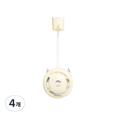 주식회사아텍스 무타공 흡착 헤어 드라이어 거치대, 버터옐로우, 4개