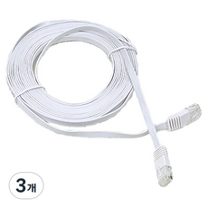 Coms CAT6 Direct 扁平型網路線 RJ45 C2994, 單一顏色, 5m, 3個