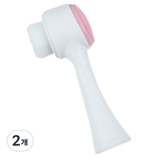 雙面矽膠毛清潔刷, 2個, 粉色