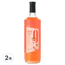 네이쳐티 zero 복숭아 시럽, 2개, 1L
