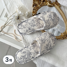 Labellaco Toile名畫圖案可愛室內拖鞋, 深藍色, 3個