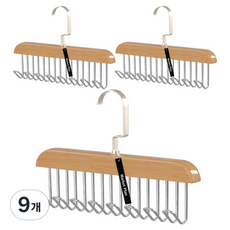 Market Plan 360度多用途原木衣架, camelwood, 9個