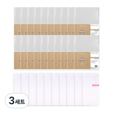 희망사무포인트 두꺼운 L 홀더 20p + 3단 폴딩홀더 10p, 투명, 3세트