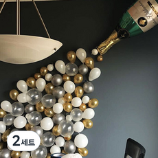 윰스 샴페인 풍선 세트, 혼합색상, 2세트