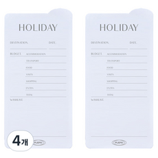 플레픽 라운드 점착식 메모잇, 홀리데이, 50매, 4개