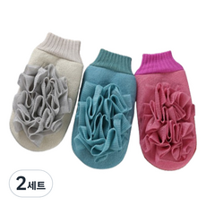 Market Need 柔軟沐浴刷 3件組, 海軍藍, 紫紅色, 灰色, 2套