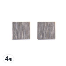 콩 나무질감 사각 콘택트렌즈 케이스, 골드, 4개