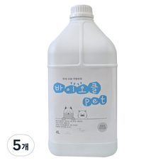 바이오클 펫 탈취제 무향, 4L, 5개