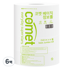 comet 基本款 2層 珍寶捲筒衛生紙 240m, 4捲, 6個