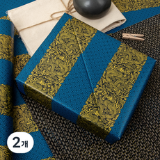 Good given 傳統龍袍金屬捲筒包裝紙, 2個, 藍色