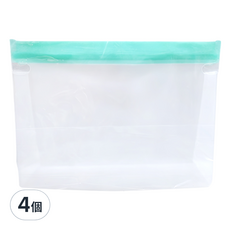 好物良品 食品級PEVA可降解環保立體保鮮袋/食物密封袋, 中(20.3 x 14.5 x 5.1cm), 1個, 4個