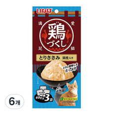 챠오츄르 고양이 치킨가득파우치 3p, 혼합맛(닭가슴살/관자), 180g, 6개