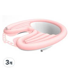 뉴실버 PVC 노인 환자 임산부 샴푸 헤어 케어 머리감기 받침대, 핑크, 3개