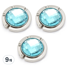 모나코올리브 휴대용 테이블 비즈 가방걸이 후크, 에메랄드, 9개