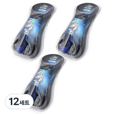 블루버킷 프리미엄 일회용 면도기 블루 + 면도날 3p 세트, 12세트